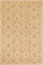 handmade Transitional Kafkaz Beige Rust Hand Knotted RECTANGLE 100% WOOL area rug 10 x 13